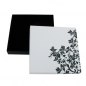 Preview: Schmuckschachtel schwarz-weiß, 16x16, für Schmucksets, ohne Dekoration