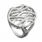 Preview: Ring 20mm mit vielen Zirkonias glänzend rhodiniert Silber 925 Ringgröße 58, ohne Dekoration