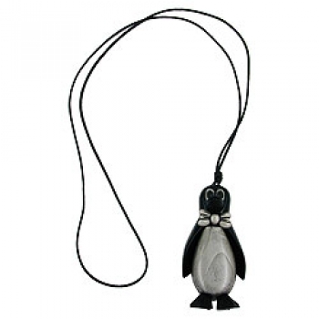 Kette, Pinguin schwarz-silbergrau, ohne Dekoration