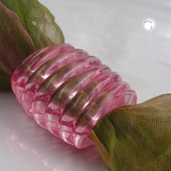 Tuchring 35x34x23mm Spirale Kunststoff rosa-​transparent glänzend